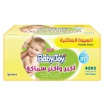 مناديل أطفال بيبي جوي العبوة العائلية سميكة 40 حبة × 2