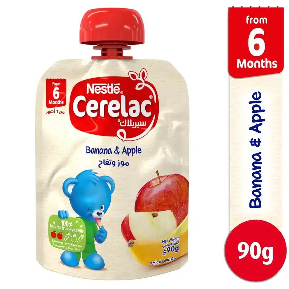 CERELAC-BABY-READY-MEAL-BANANA-AND-APLLES-90-GM-16-C.webp سيريلاك مهروس موز وتفاح 90 جم - الصورة 1
