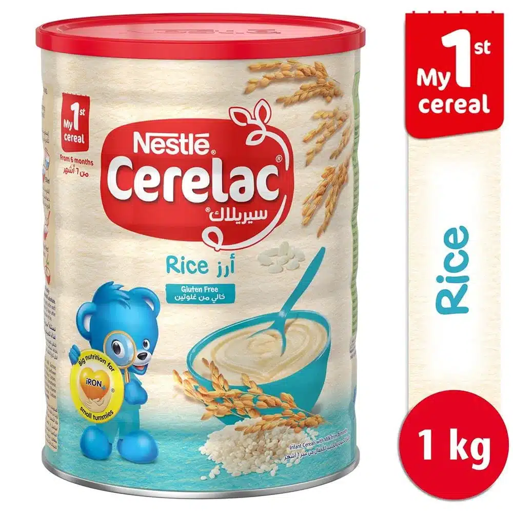 CERELAC-BABYRICE-1000-GM-12-C.webp طعام أطفال سيريلاك أرز 6 شهور 1 كج - الصورة 1