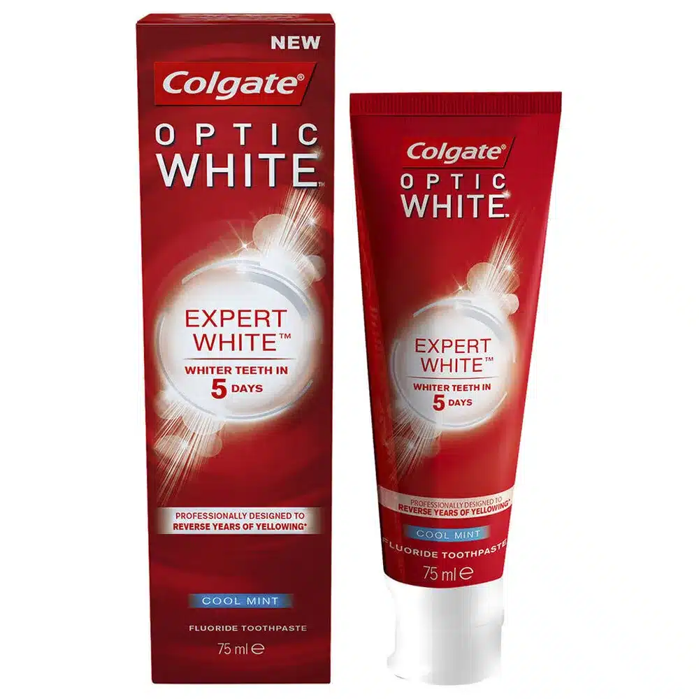 COLGATE-OPTIC-WHITE-EXPERT-75-ML.webp كولجيت معجون اسنان بياض ناصع خبير 75مل - الصورة 1