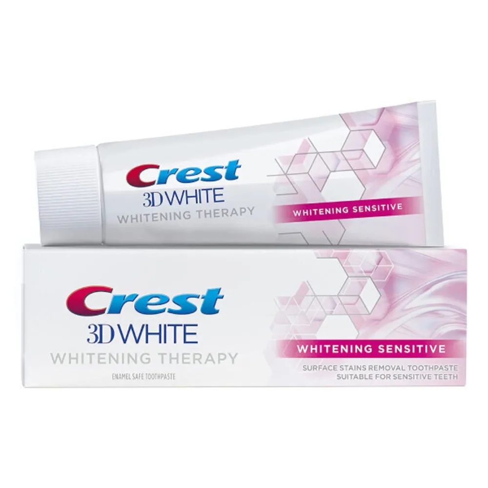 CREST-TOOTH-PASTE-3D-WHITE-WHITENING-THERAPY-SENSITIVE-75-ML-12C.webp كرست معجون اسنان بياض ثلاثي الابعاد وايتنيج ثيرابي تبيض حساس 75مل - الصورة 1