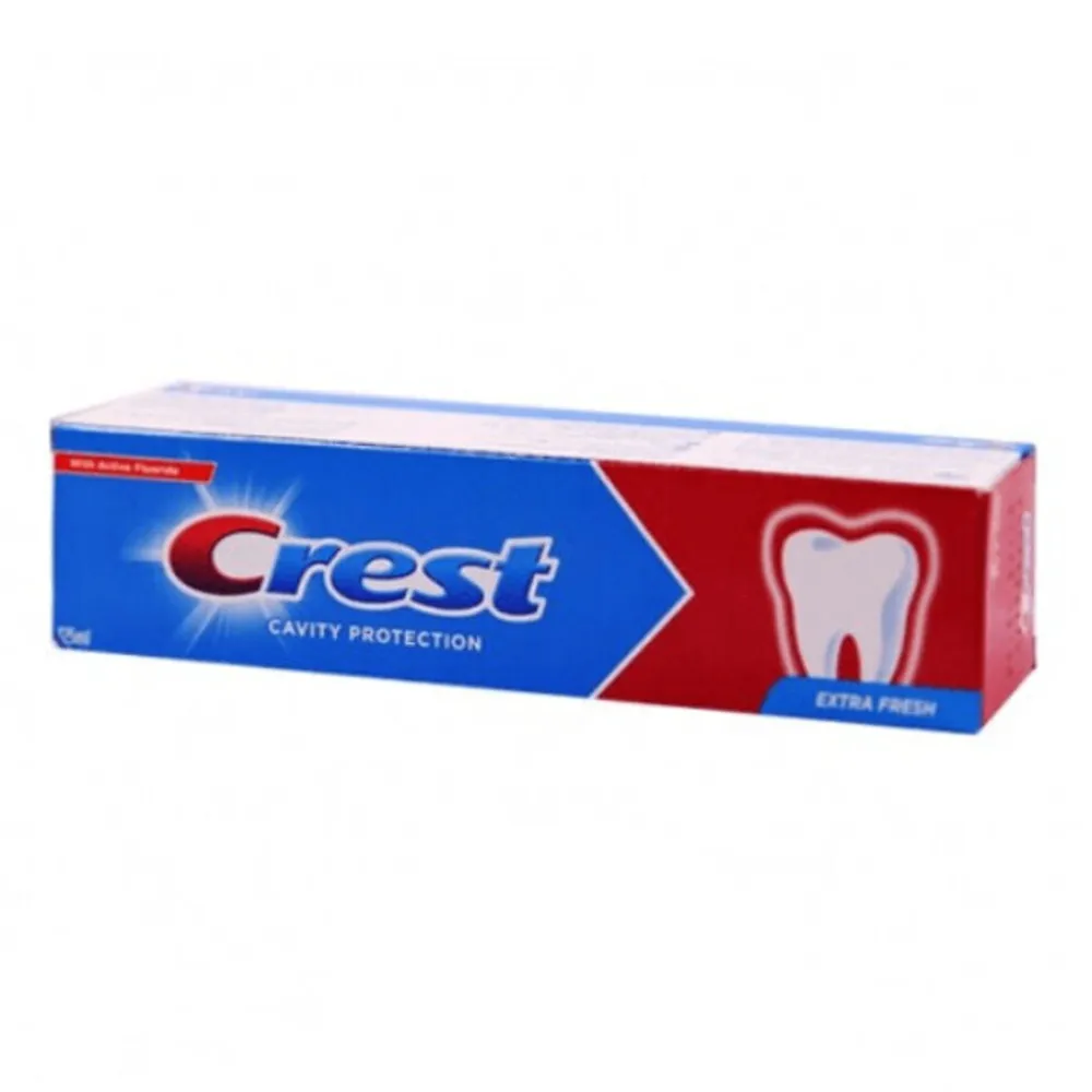 CREST-TOOTH-PASTE-CAVITY-PROTECTION-EXTRA-FRESH-125-ML.webp كرست معجون اسنان حماية ضد التسوس انتعاش اضافي 125 مل - الصورة 1