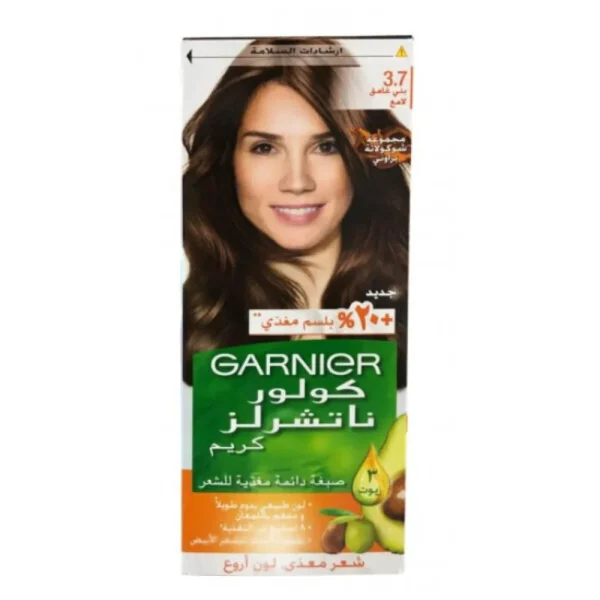 غارنييه صبغه شعر كولور ناتشرلز 3.7 بني غامق لامع