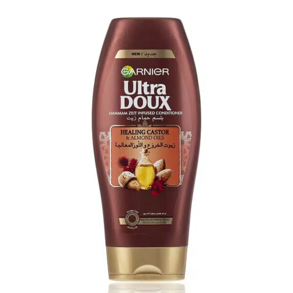 GARNIER-ULTRA-DOUX-HAIR-CONDITIONER-HEALING-CASTOR-AND-ALMOND-OILS-400-ML.webp غارنييه الترا دو بلسم بزيت الخروع واللوز 400 مل - الصورة 1