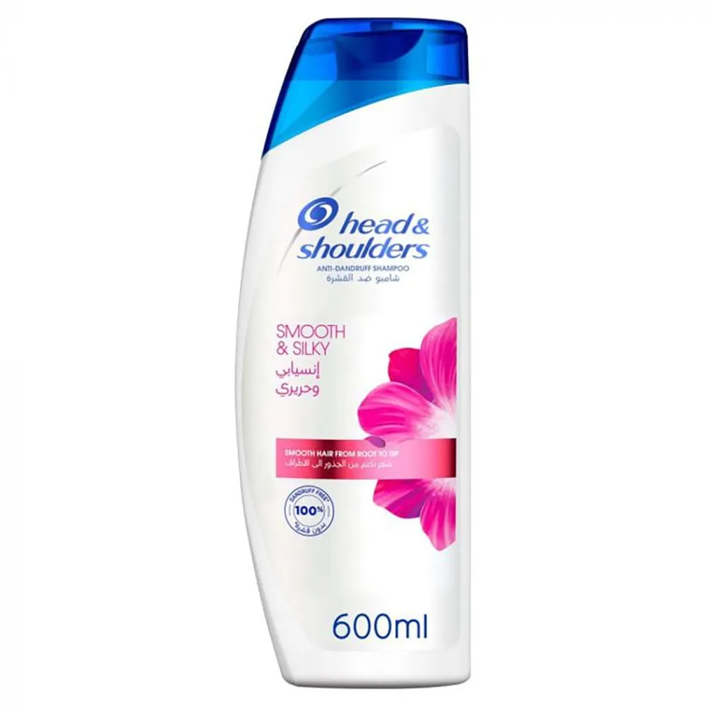 HEAD-SHOULDERS-HAIR-SHAMPOO-SMOOTH-SILKY-21-FOR-DAMAGE-HAIR-700-600-ML.webp هيد اند شولدرز شامبو انسيابي و حريري 2*1 شعر تالف 600 مل - الصورة 1