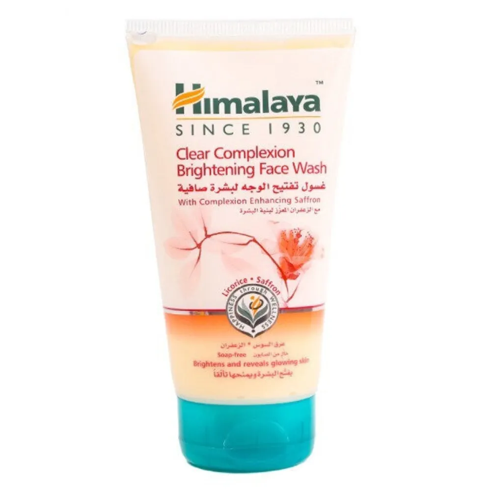 Himalaya-Face-Wash-Clear-Complexion-Whitening-150-ml-enchancing-saffron.webp هيمالايا غسول مبيض بعرق السوس والصمغ 150 مل - الصورة 1