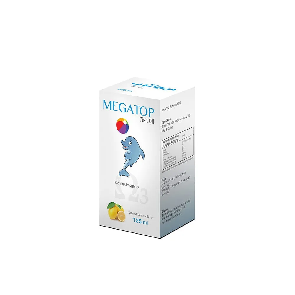 MEGA-TOP-OMEGA-3-LEMON-SYP-125ML.webp ميجا توب اوميجا 3 ليمون شراب 125 مل - الصورة 1