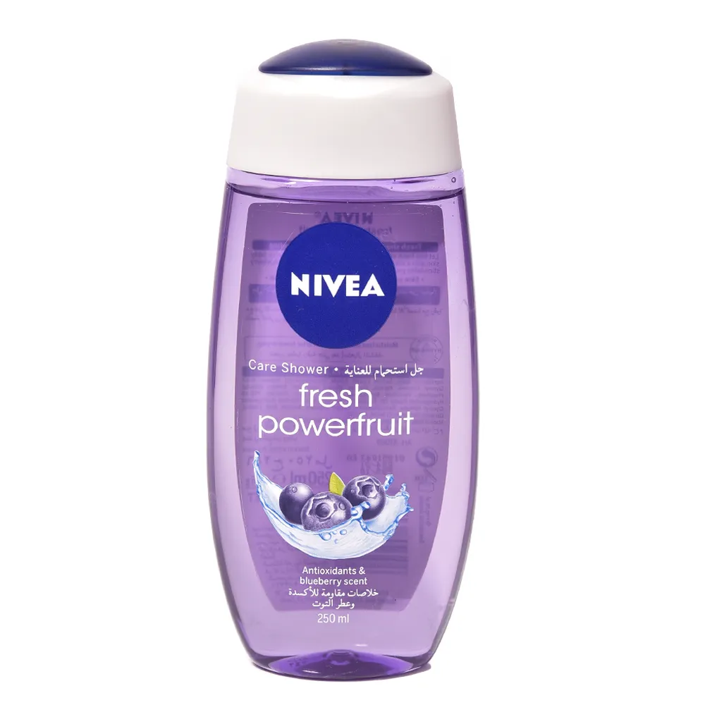 NIVEA-SHOWER-GEL-FRESH-POWER-FRUIT-RASPBERRY-250-ML.webp نيفيا جل استحمام فريش باور فروت بالتوت 250 مل - الصورة 1