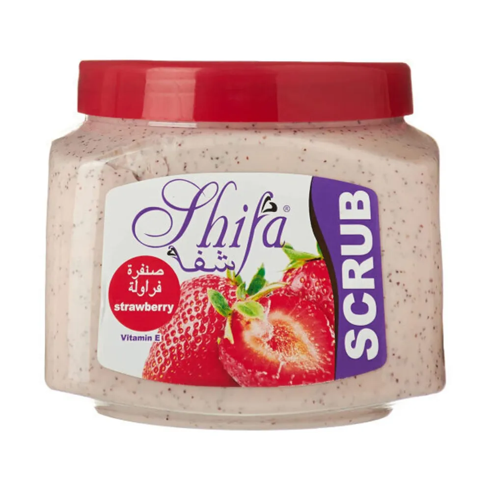 SHIFA-SCRUB-STRAWBERRY-500ML.webp شفا صنفره وجه فراوله 500مل - الصورة 1