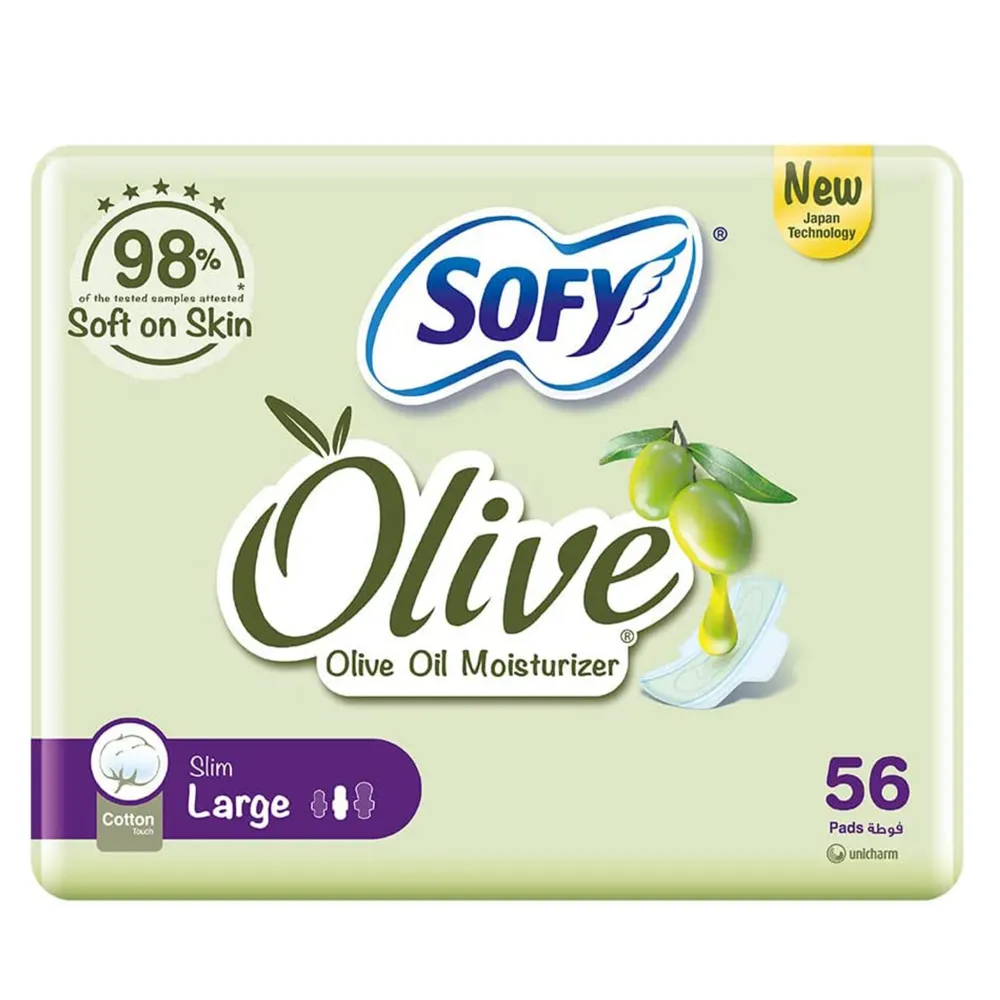 SOFYOLIVELARGE-OLIVE-OIL-MOISTURIZER-56PADS-55412.webp سوفي بزيت الزيتون المرطب كبير 56 فوطة - الصورة 1