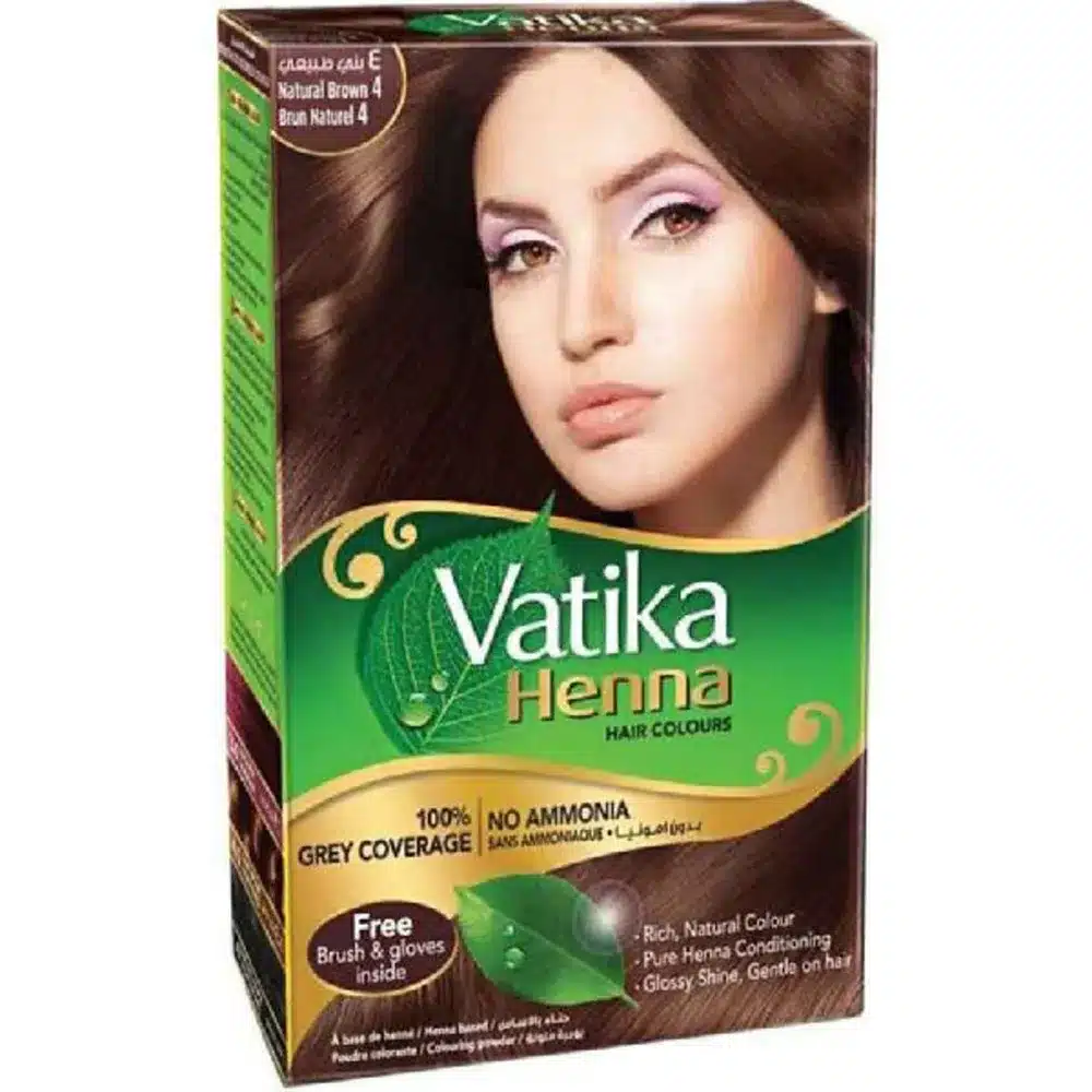 VATIKA-HAIR-HENNA-NORMAL-BROWN-4.webp فاتيكا صبغه شعر حنا 15 جم 4 بني طبيعي - الصورة 1
